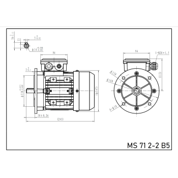 Silnik elektryczny 0,55kW 2800 obr/min. 71 B5
